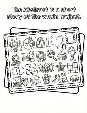 A postcard covered in tiny pictures from the whole research adventure.